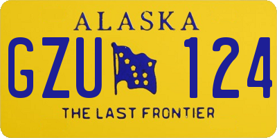 AK license plate GZU124