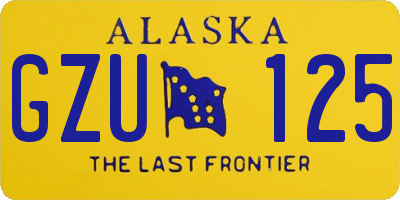 AK license plate GZU125