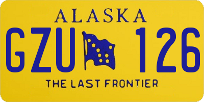 AK license plate GZU126