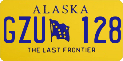 AK license plate GZU128