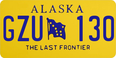 AK license plate GZU130