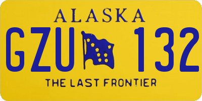 AK license plate GZU132