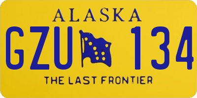 AK license plate GZU134