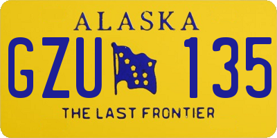 AK license plate GZU135