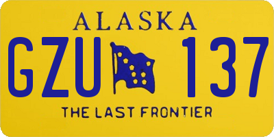 AK license plate GZU137