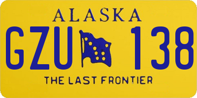 AK license plate GZU138