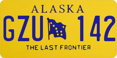 AK license plate GZU142