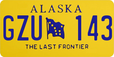 AK license plate GZU143