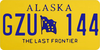 AK license plate GZU144