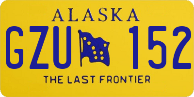 AK license plate GZU152