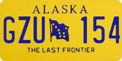 AK license plate GZU154