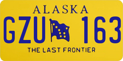 AK license plate GZU163