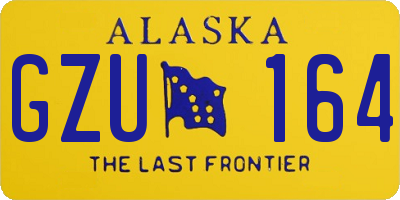 AK license plate GZU164