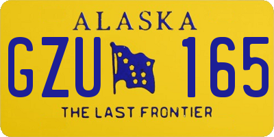 AK license plate GZU165