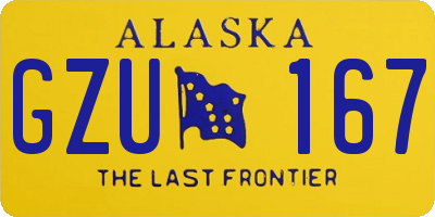 AK license plate GZU167