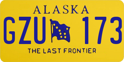 AK license plate GZU173