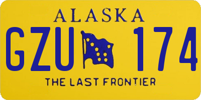 AK license plate GZU174