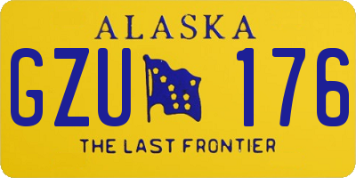 AK license plate GZU176