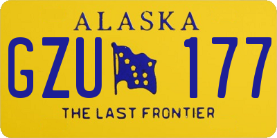 AK license plate GZU177