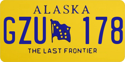 AK license plate GZU178