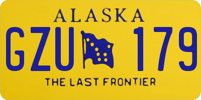 AK license plate GZU179