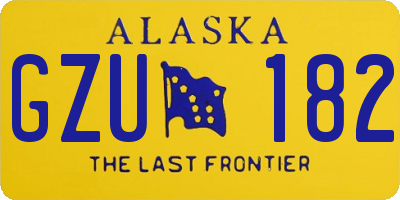 AK license plate GZU182