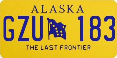 AK license plate GZU183