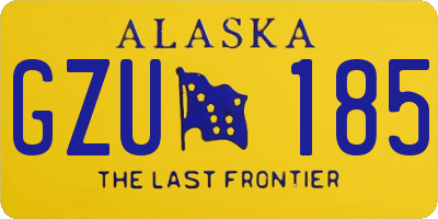 AK license plate GZU185