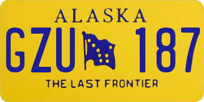 AK license plate GZU187