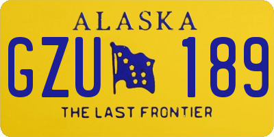 AK license plate GZU189