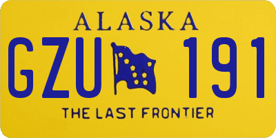 AK license plate GZU191