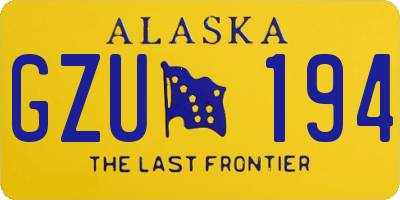 AK license plate GZU194