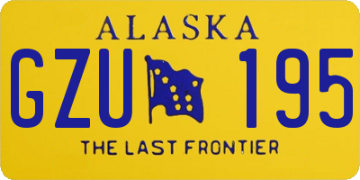 AK license plate GZU195