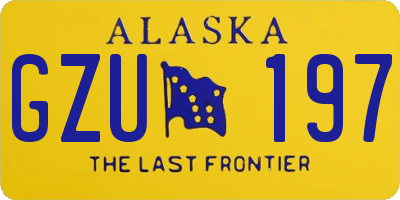 AK license plate GZU197