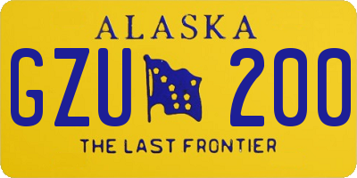 AK license plate GZU200