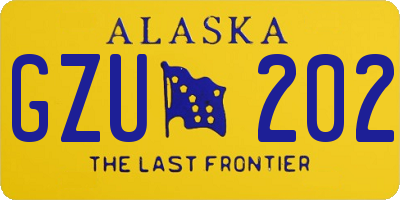 AK license plate GZU202