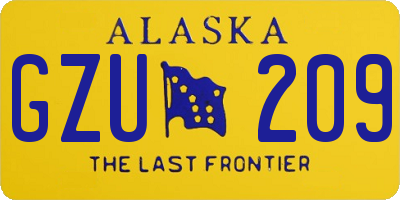 AK license plate GZU209