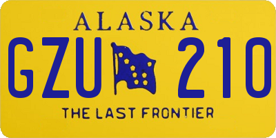 AK license plate GZU210