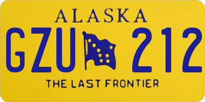 AK license plate GZU212