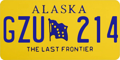 AK license plate GZU214