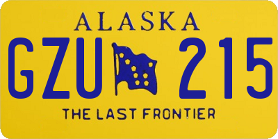 AK license plate GZU215