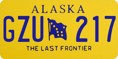 AK license plate GZU217