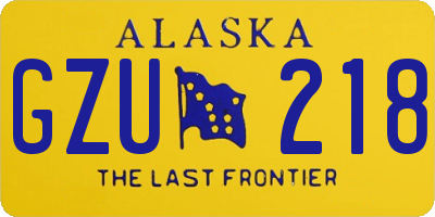 AK license plate GZU218