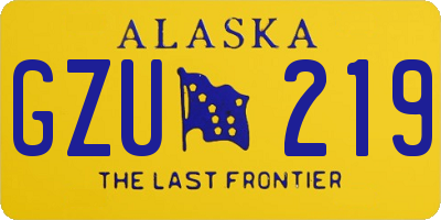 AK license plate GZU219