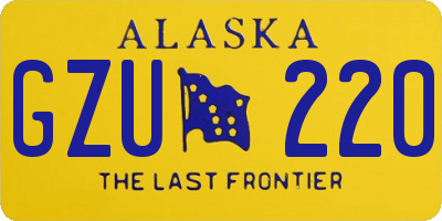 AK license plate GZU220