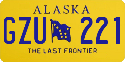 AK license plate GZU221