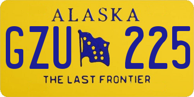 AK license plate GZU225