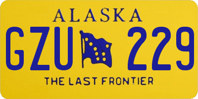 AK license plate GZU229