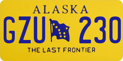 AK license plate GZU230