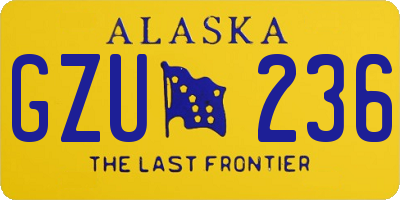 AK license plate GZU236